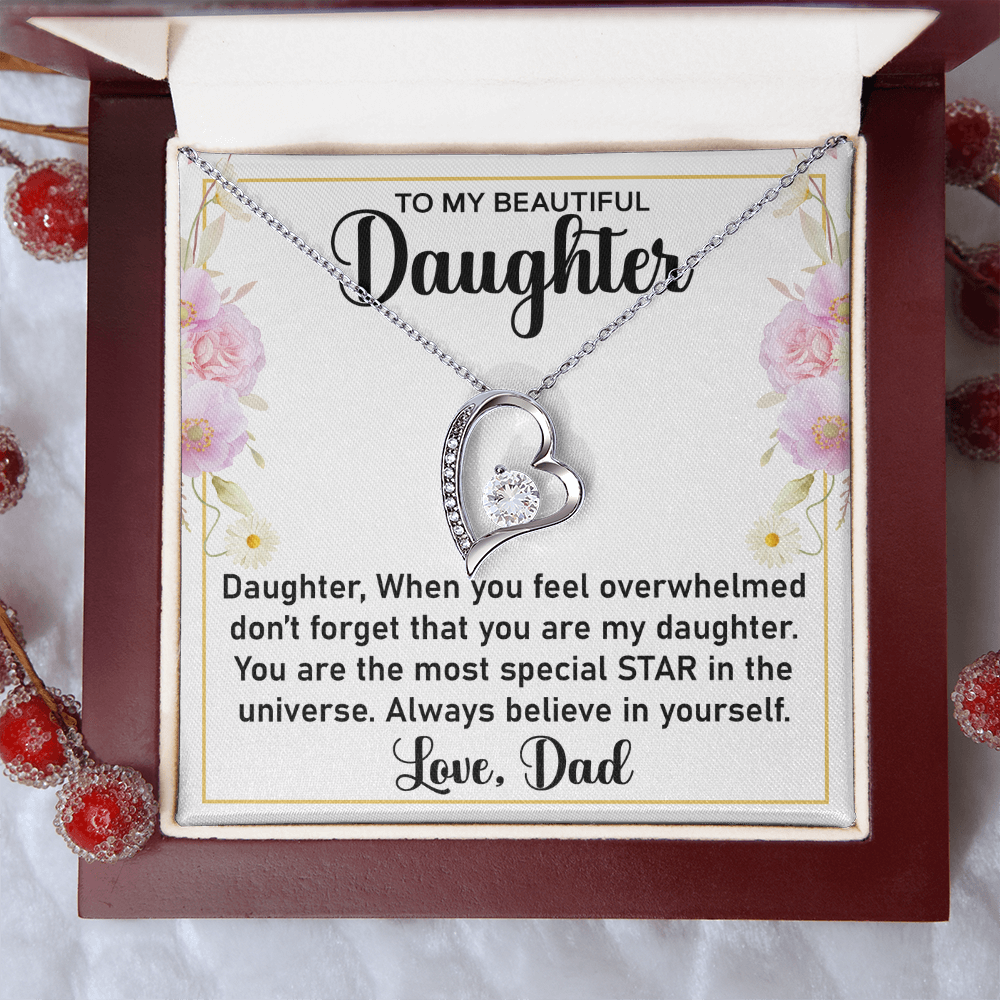 Forever Love Necklace – Timeless Jewelry for Daughter, A Heartfelt Gift from Mom