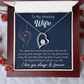 To My Wonderful Wife –  My Every Tomorrow is Beautiful Because of You - Necklace