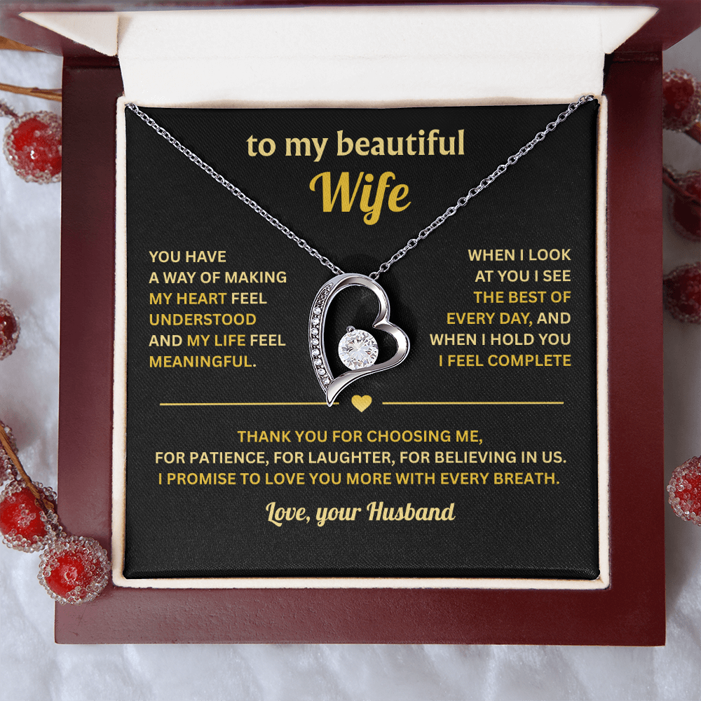 To My Wife - Falling in Love With You Was Beyond My Control - Necklace