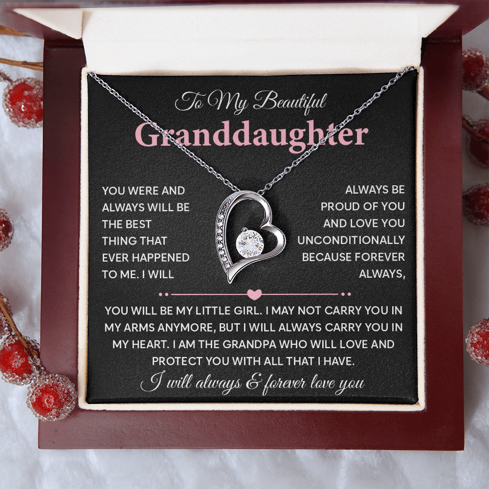 Gift for Granddaughter - I Will Always & Forever Love You - Necklace