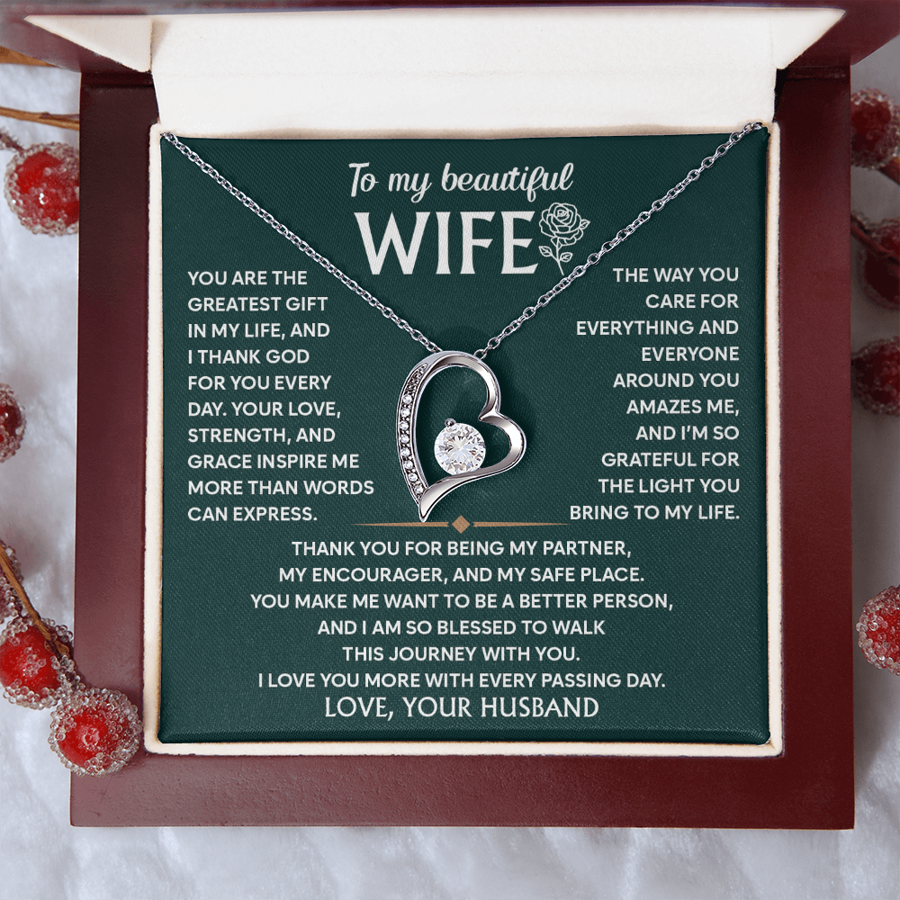 Wife Necklace From Husband to My Wife Soulmate  Jewelry for Women