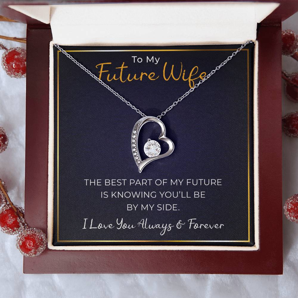 The Best Part of My Future Necklace for Future Wife with Heartfelt Message – A Gift of Love and Commitment for Valentine's, Anniversary, or Birthday