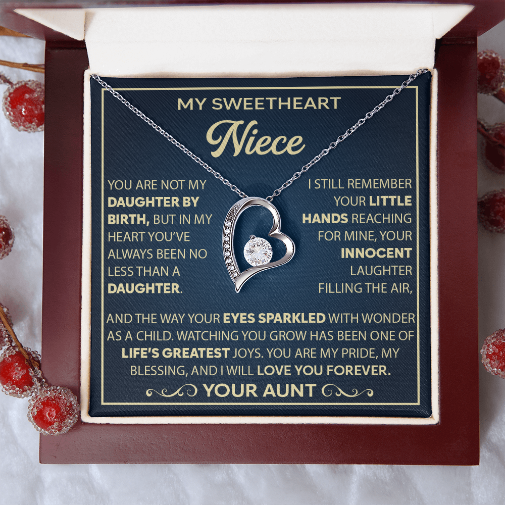 To My Niece - You've Always Been No Less Than a Daughter - Forever Love Necklace