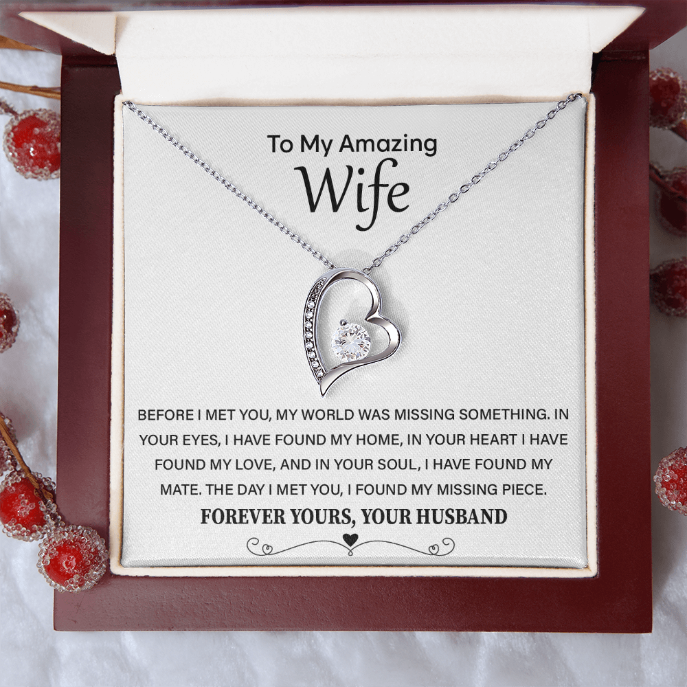To My Wife - Thank You for Always Sticking by My Side - Forever Love Necklace