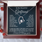 To My Girlfriend Forever Love Necklace With Message Card & Gift Box