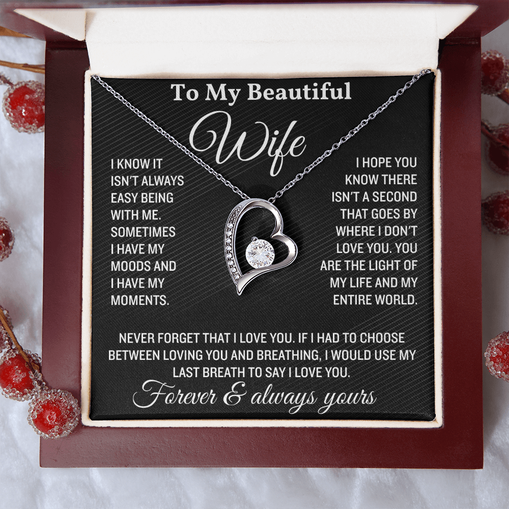 To My Wife Necklace Soulmate Necklace for Women, Valentine's Gifts