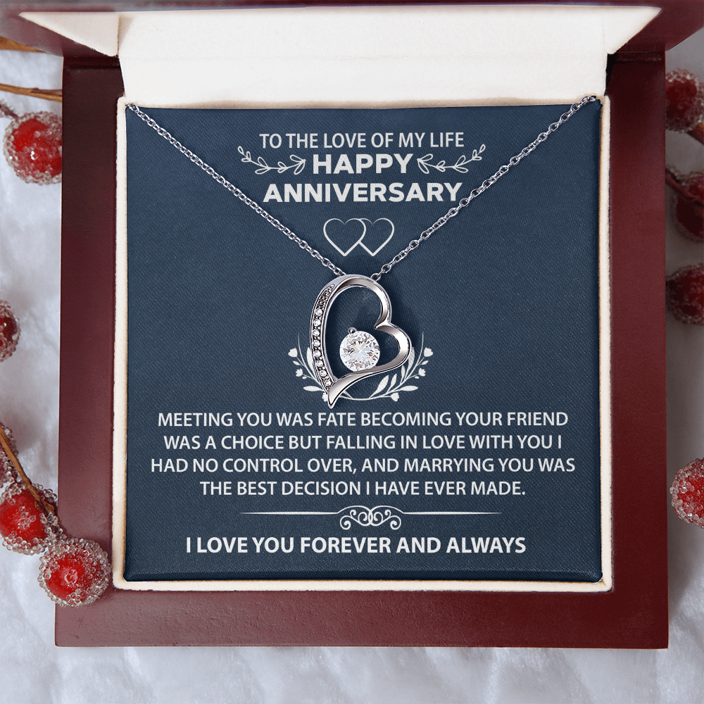 Heartfelt Jewelry Gift for Wife – Forever Love Necklace with Touching Message, A Keepsake from Husband