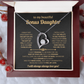 To My Bonus Daughter Necklace Gift From Bonus Mom Dad With Elegant Gift Box