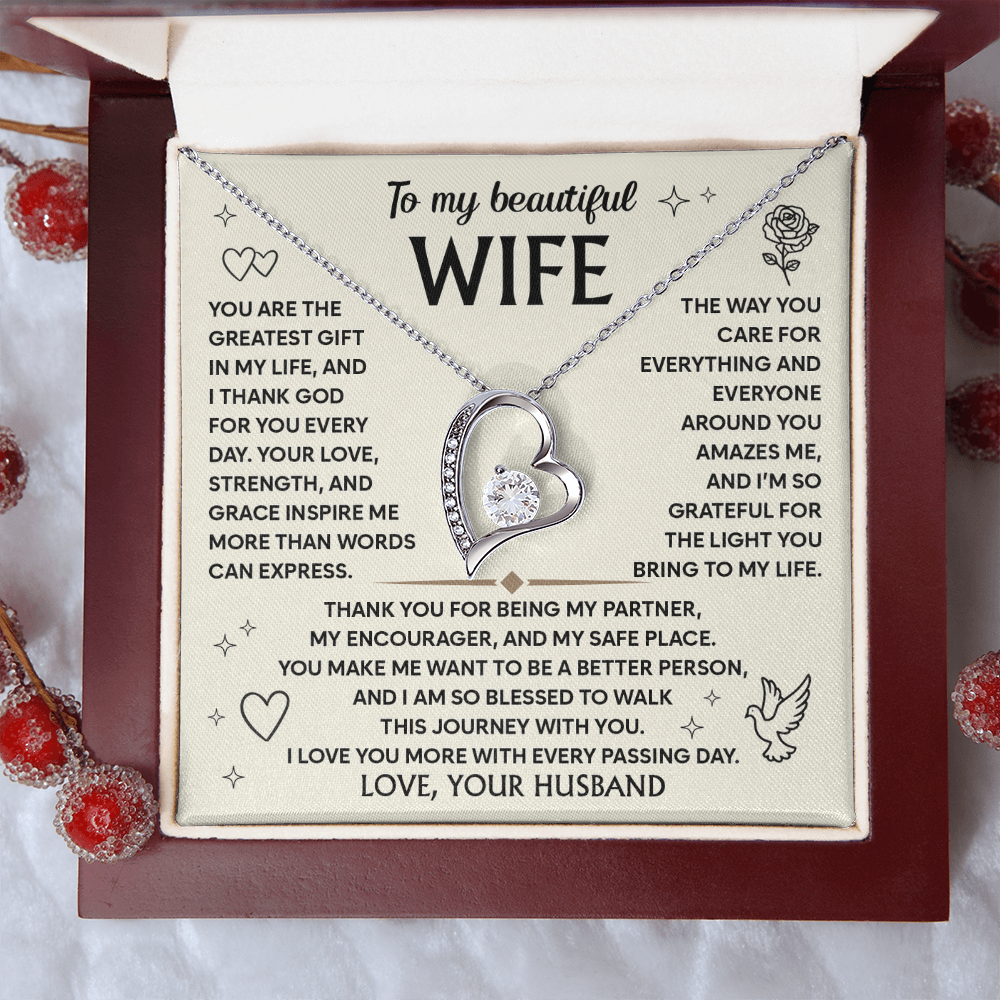 Wife Necklace From Husband to My Wife Soulmate Necklace for Women