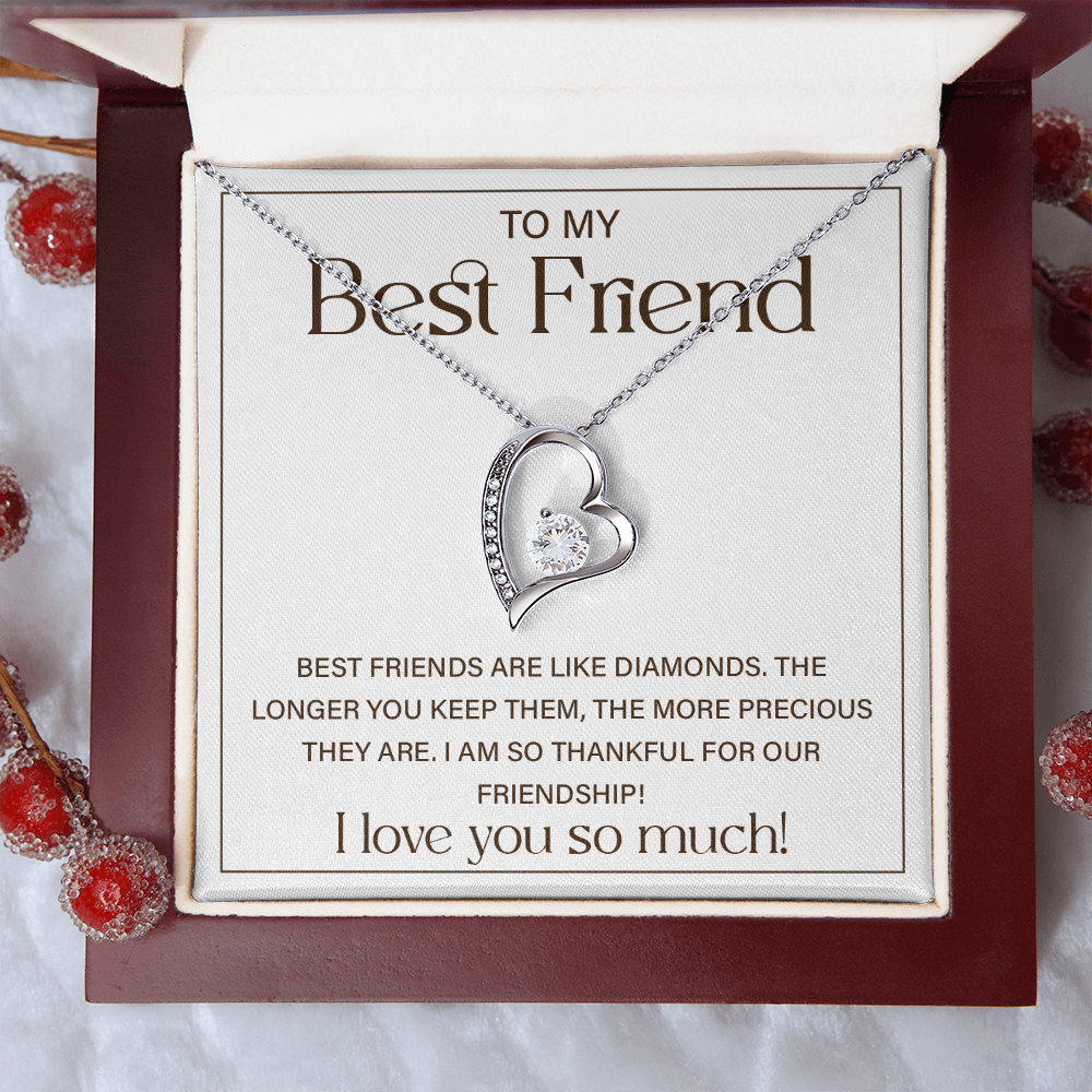 Best Friend Birthday Gifts for Women - Forever Love Necklace With Gift Box