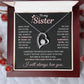 Sister Necklace With Message Card Gift From Brother & Sister