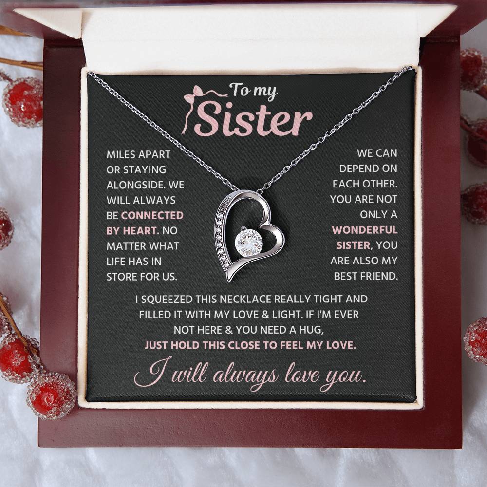 Sister Necklace With Message Card Gift From Brother & Sister
