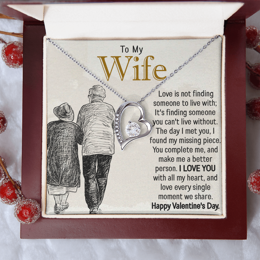 To My Wife – Forever Love Necklace, Romantic Valentine's Day Gift, Symbol of Love and Devotion