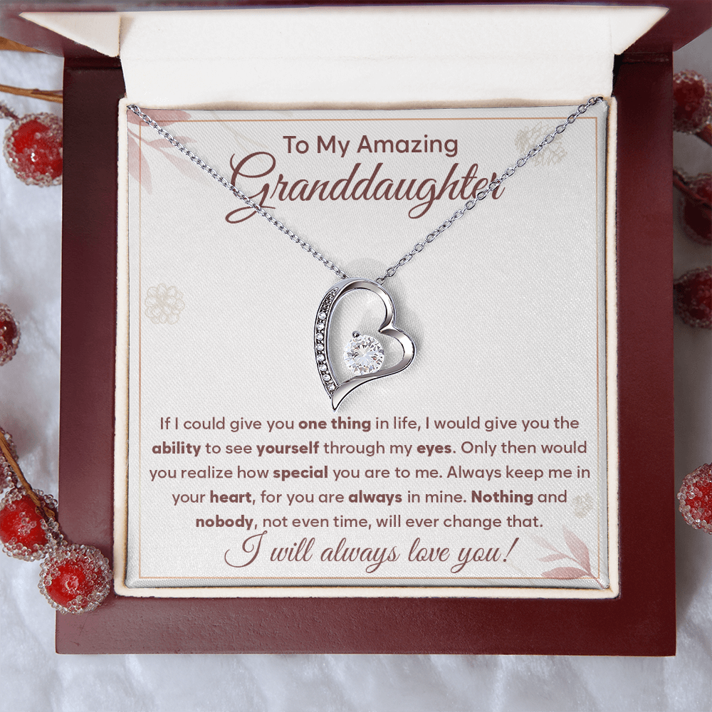 To My Amazing Granddaughter - Always Keep Me in Your Heart - Necklace