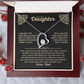 To My Daughter - Always Keep Me in Your Heart - Forever Love Necklace