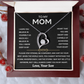 To My Beautiful Mom - My Best friend & the Best Mom Ever - Forever Love Necklace