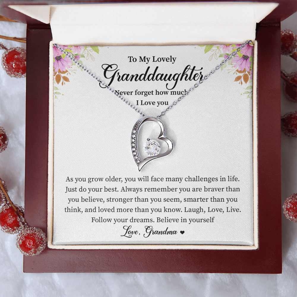 To My Lovely Granddaughter - Forever Love Necklace for Her