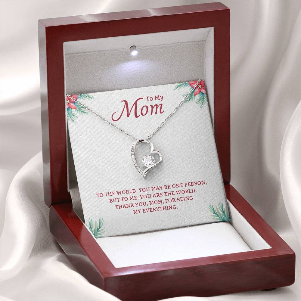 Mother Necklace Gifts for Mom from Daughter or Son Stainless Steel Necklace for Women Christmas Holiday Jewelry With Message Card and Gift Card