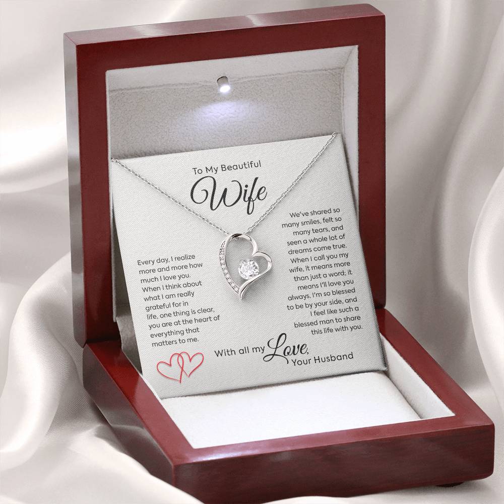 Soulmate Necklace for Women with Message Card & LED Box - Ideal Gift for Wife, Girlfriend on Special Occasions