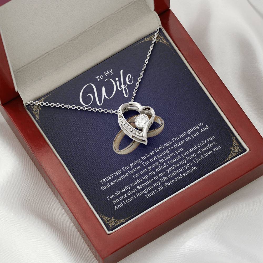 Forever Love Necklace - Romantic Gift for Wife from Husband - Perfect for Birthday, Wedding Anniversary, or Christmas