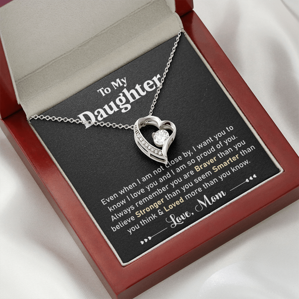 To My Beautiful Daughter Necklace – Forever Love Necklace, A Cherished Gift from Mom