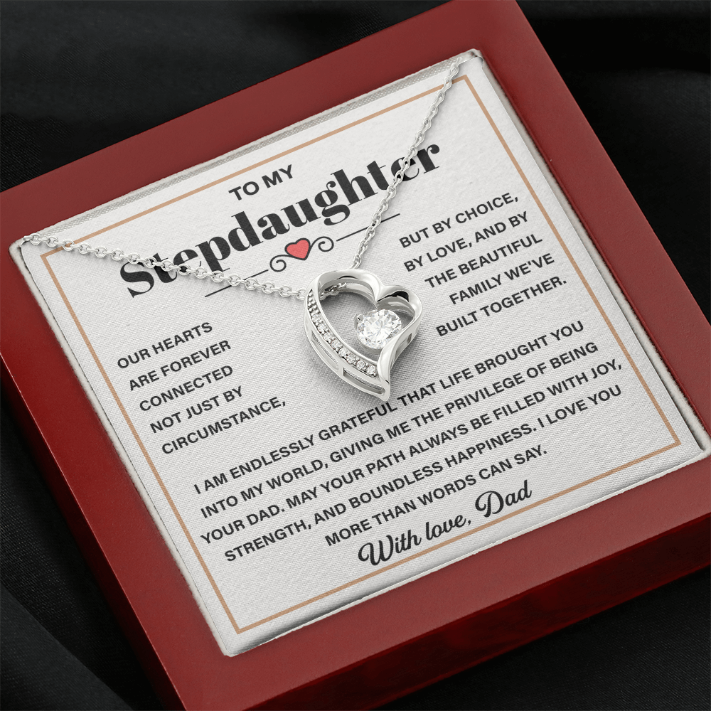 To My Stepdaughter - Forever Love Necklace, Daughter Gifts