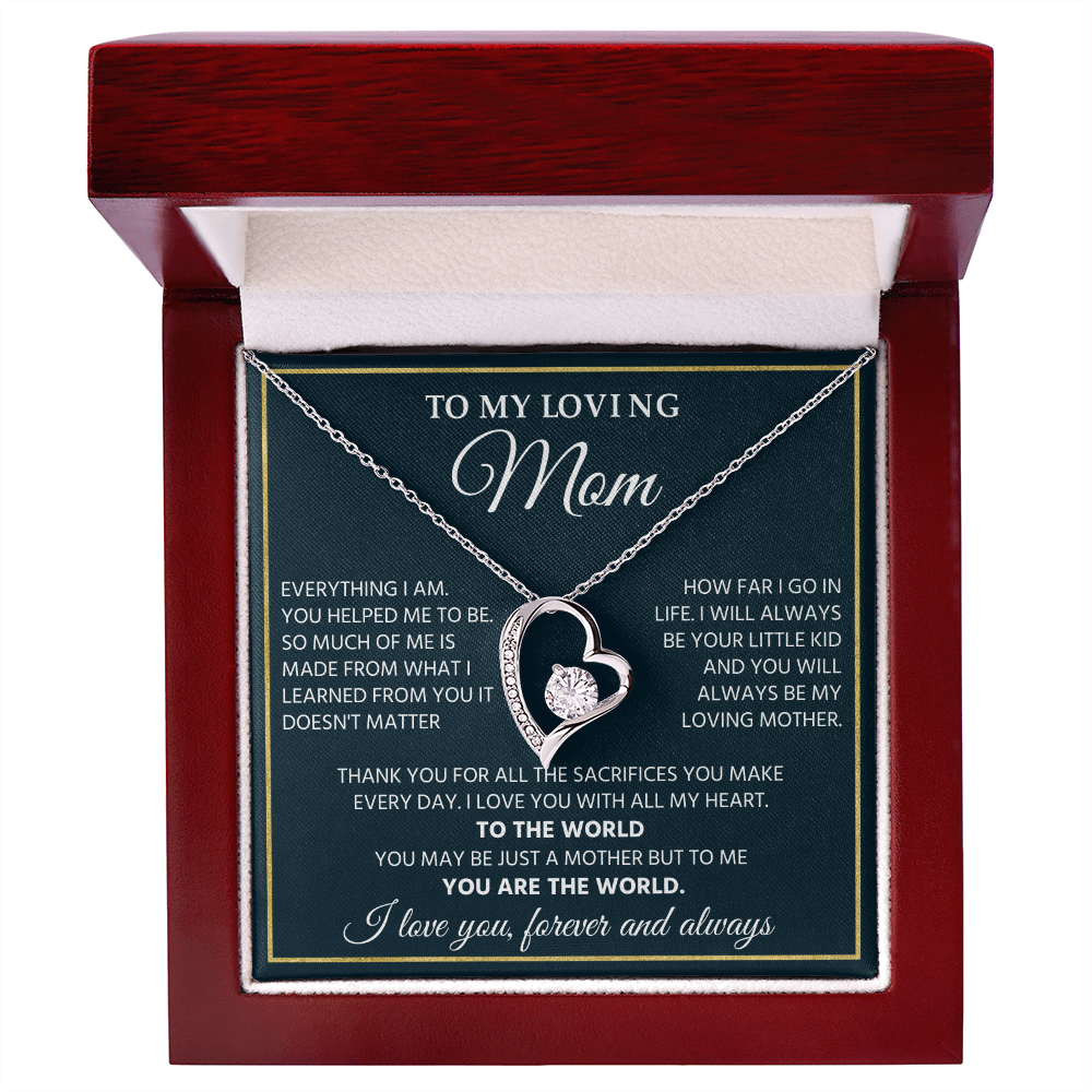 To My Mom - Thank You for Guiding Me Through All of This - Forever Love Necklace