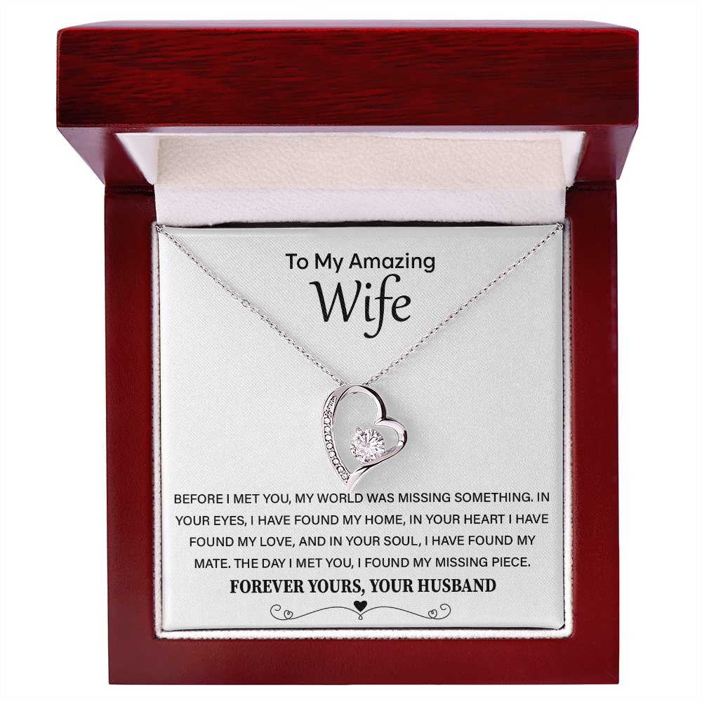 To My Wife - Thank You for Always Sticking by My Side - Forever Love Necklace
