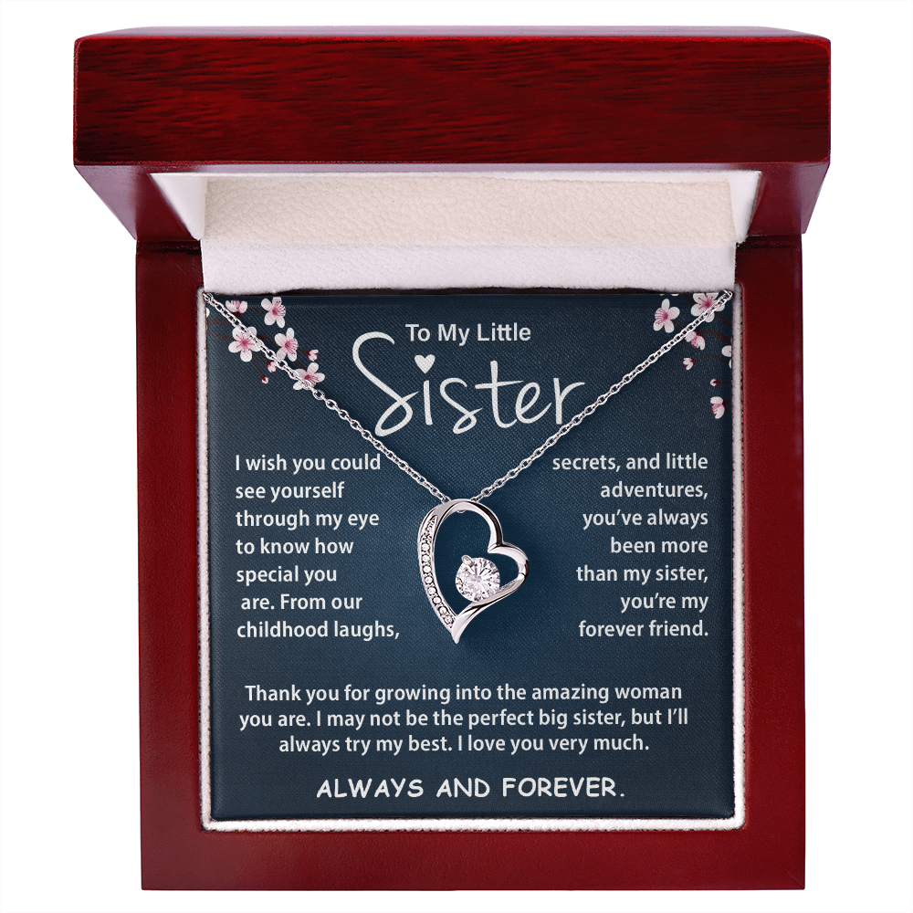 Big Sister and Little Sister - Love You Forever and Always - Necklace