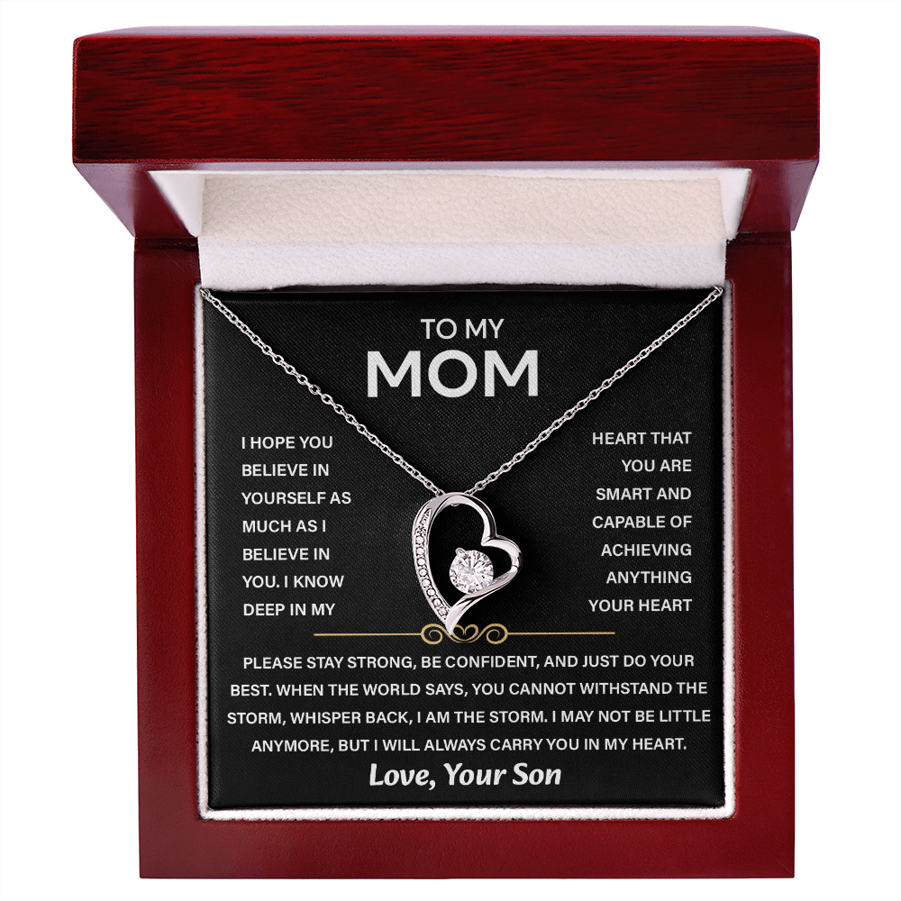 To My Beautiful Mom - My Best friend & the Best Mom Ever - Forever Love Necklace