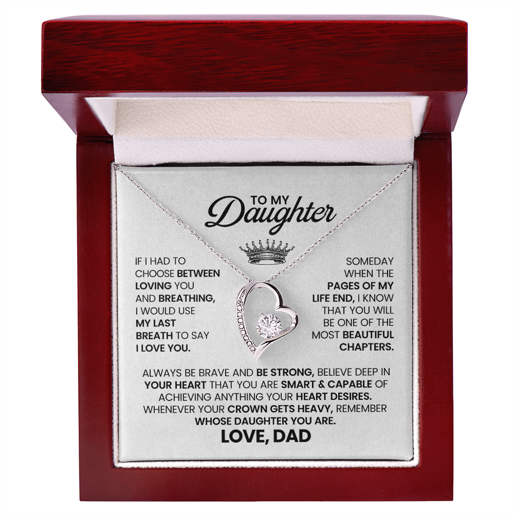 To My Daughter - I'll Always Be With You - Forever Love Necklace