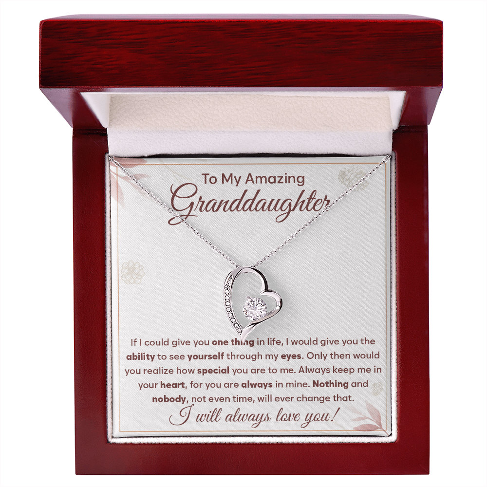 To My Amazing Granddaughter - Always Keep Me in Your Heart - Necklace