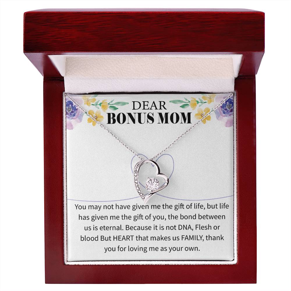 Forever Love Necklace: A Heartfelt Gift for Bonus Mom, Celebrating an Unbreakable Bond