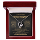 To My Bonus Daughter Necklace Gift From Bonus Mom Dad With Elegant Gift Box