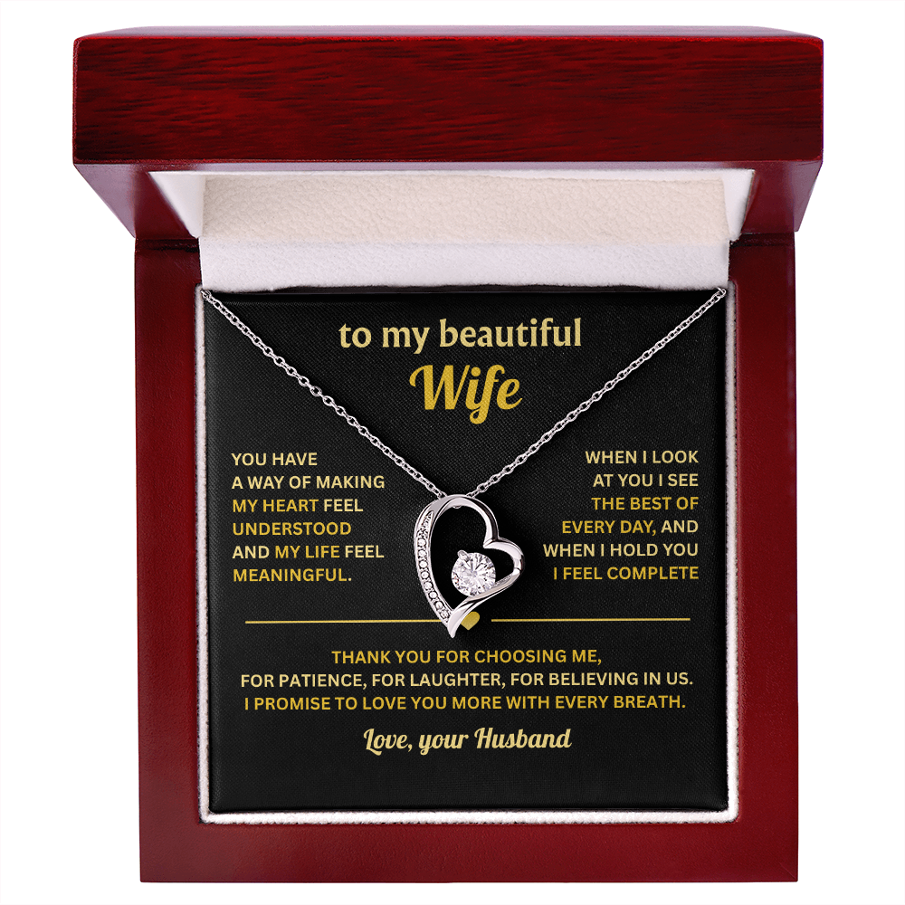 To My Wife - Falling in Love With You Was Beyond My Control - Necklace