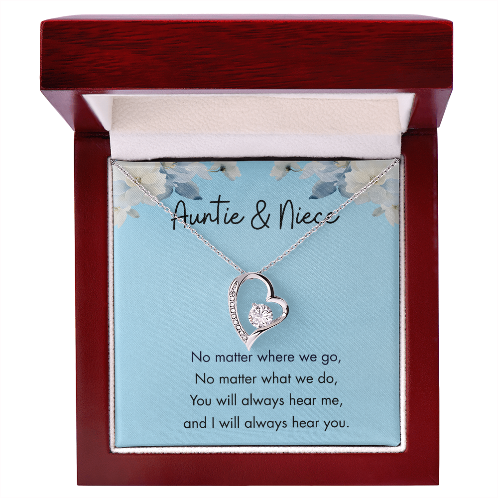 Aunt Niece Necklace - Gift for Aunt, Jewelry Present for Niece From Auntie