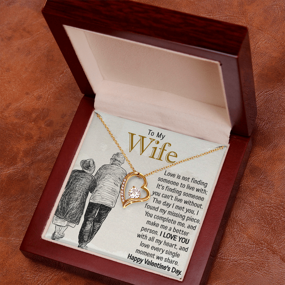 To My Wife – Forever Love Necklace, Romantic Valentine's Day Gift, Symbol of Love and Devotion