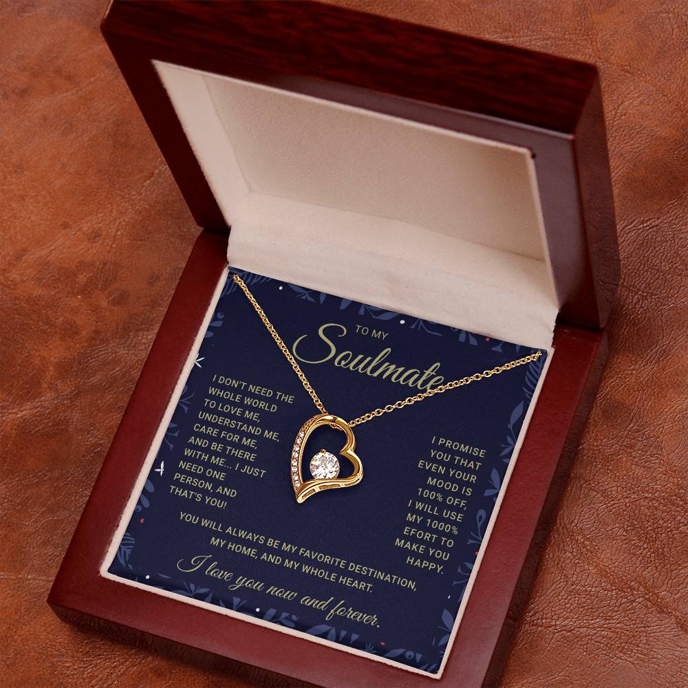 Forever Love Necklace for My Soulmate - A Distinctive Gift for Your Wife or Girlfriend - Ideal for Valentine's Day, Anniversaries, and Birthday