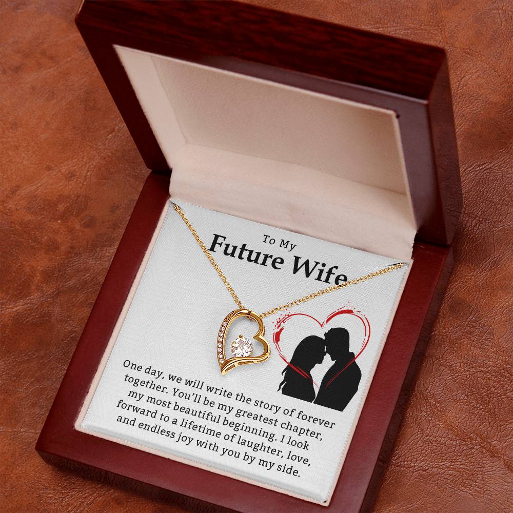 Necklace for My Future Wife with Heartfelt Message, A Promise of Forever Love – Perfect Gift for Valentine's, Anniversary, or Birthday