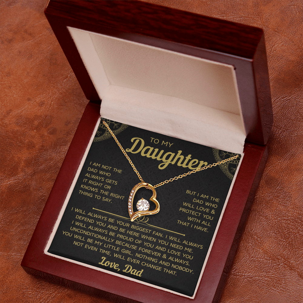 To My Daughter- Forever Love Necklace, Forever & Always Love Dad