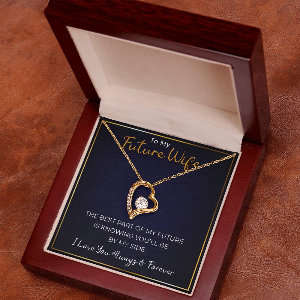 The Best Part of My Future Necklace for Future Wife with Heartfelt Message – A Gift of Love and Commitment for Valentine's, Anniversary, or Birthday