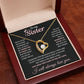 Sister Necklace With Message Card Gift From Brother & Sister