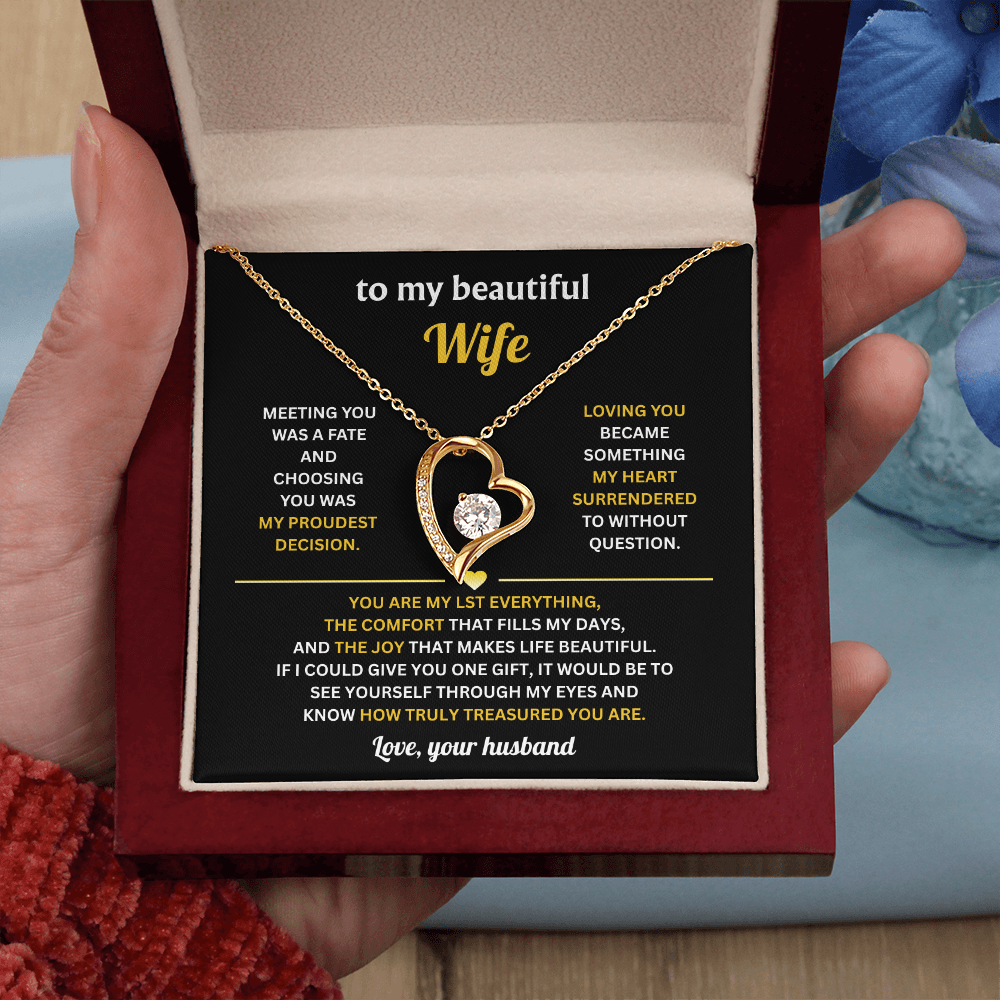 To My Wife  - You Are the Closest to Heaven - Forever Love Necklace