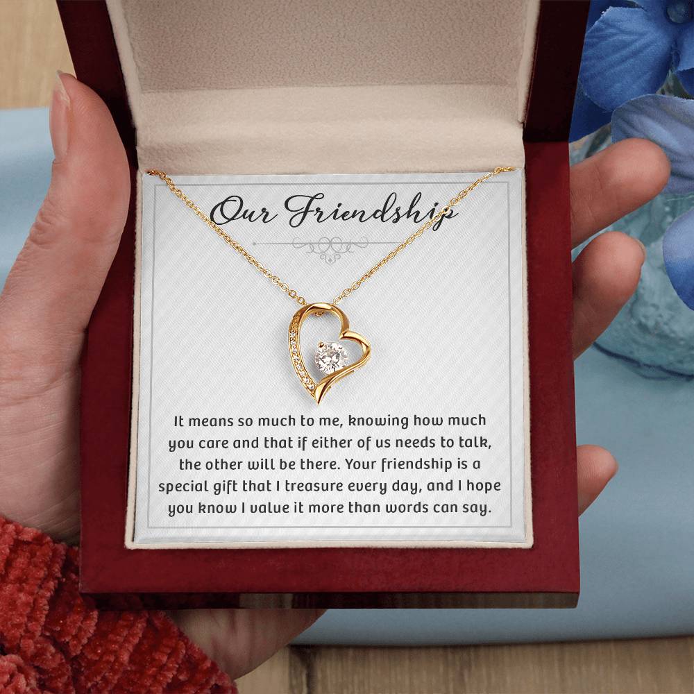 Sterling Silver Open Heart Best Friend Necklace - Meaningful Jewelry Gift for Her - Perfect for BFFs, Friendship Moments & Special Occasions