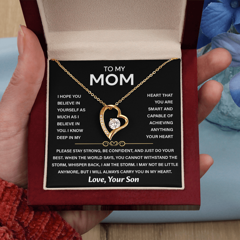 To My Beautiful Mom - My Best friend & the Best Mom Ever - Forever Love Necklace