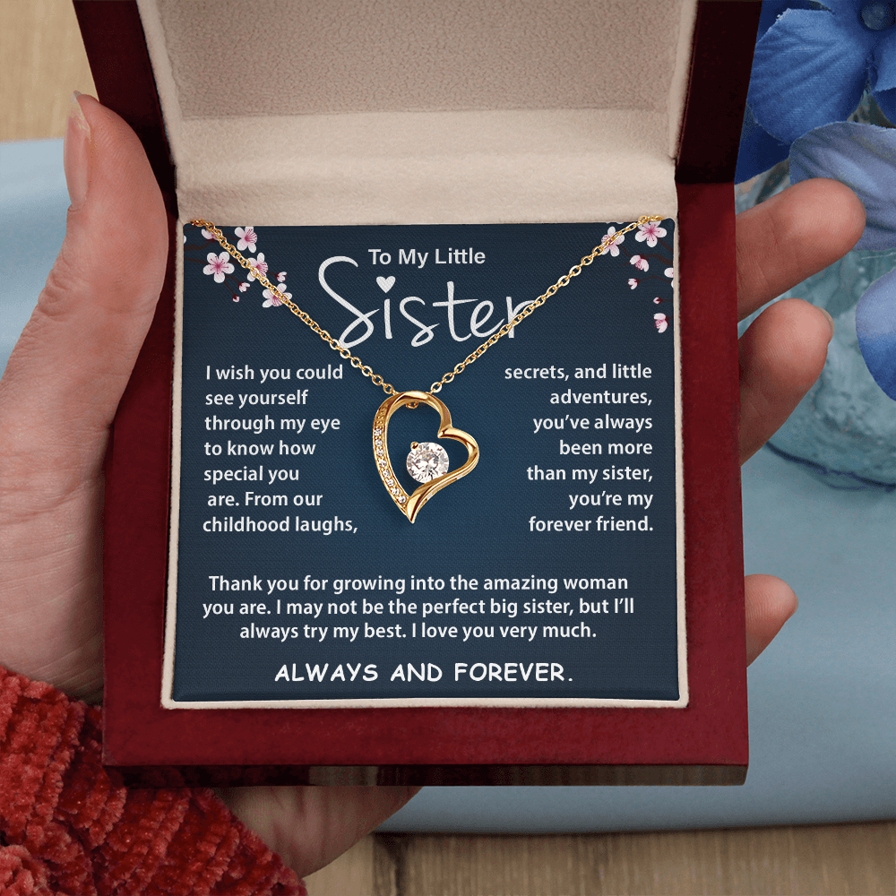 Big Sister and Little Sister - Love You Forever and Always - Necklace