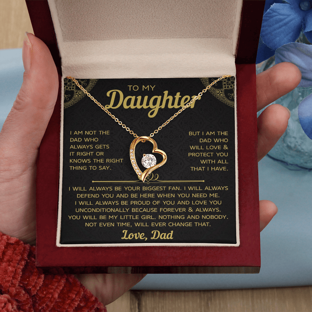 To My Daughter- Forever Love Necklace, Forever & Always Love Dad