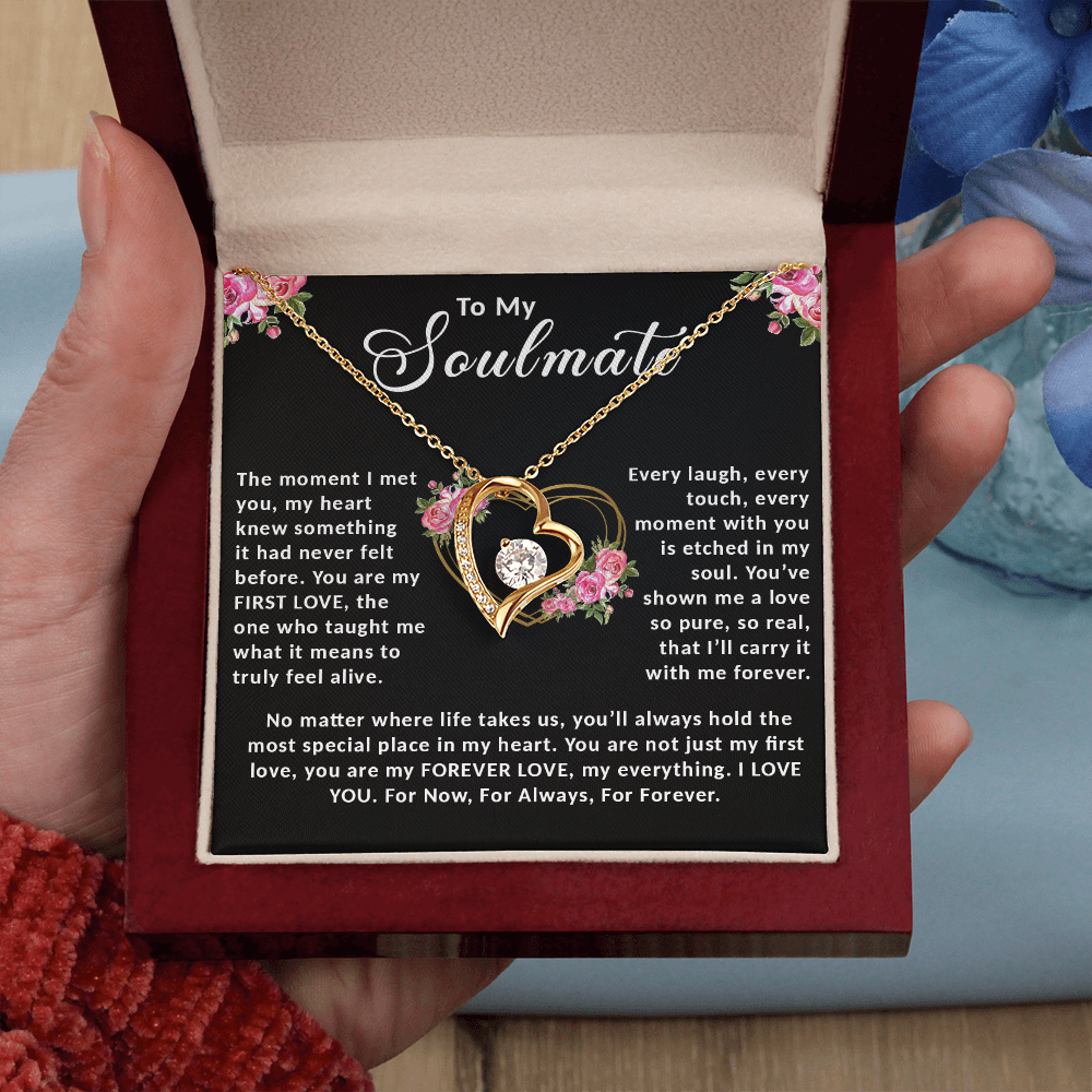 To My Soulmate - Forever Love Necklace, A Romantic Gift to Celebrate Eternal Devotion, First Love, and Lifelong Connection