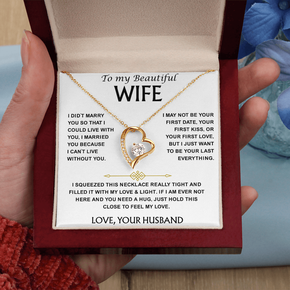 To My Wife Necklace From Husband With Heartfelt Message