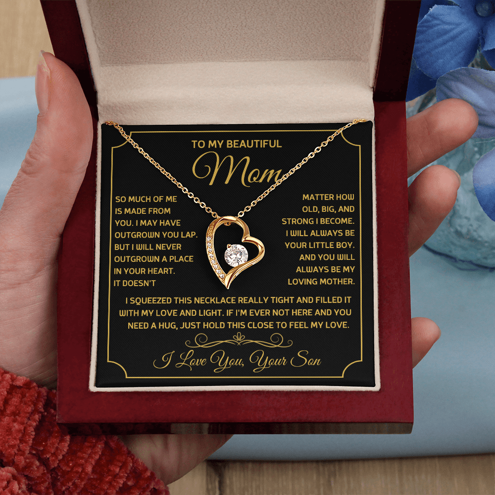 To My Beautiful Mom - You're My Universe! Forever Love Necklace